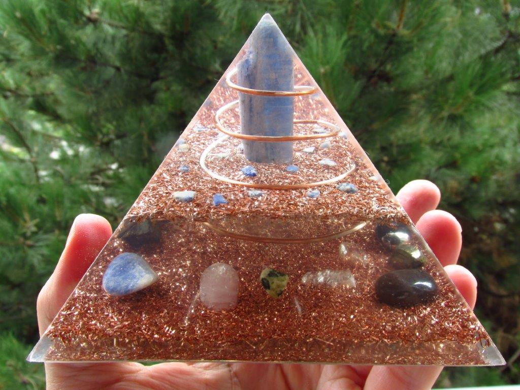 Blue Kyanite Orgone Pyramid