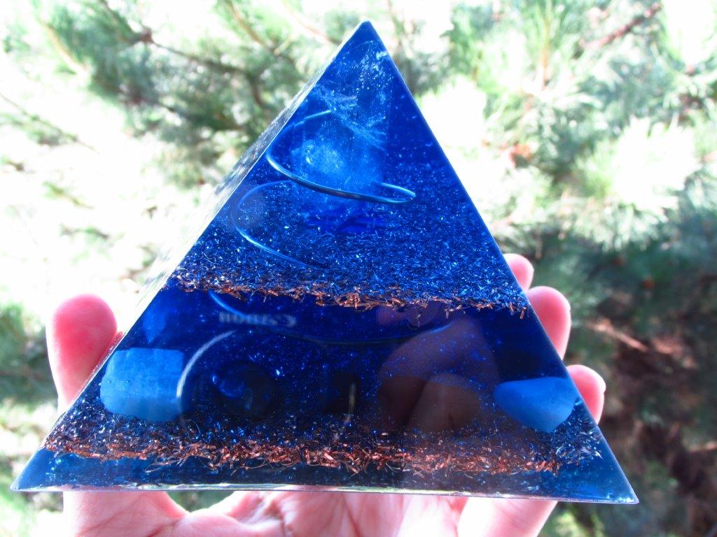 Blue Orgone Pyramid